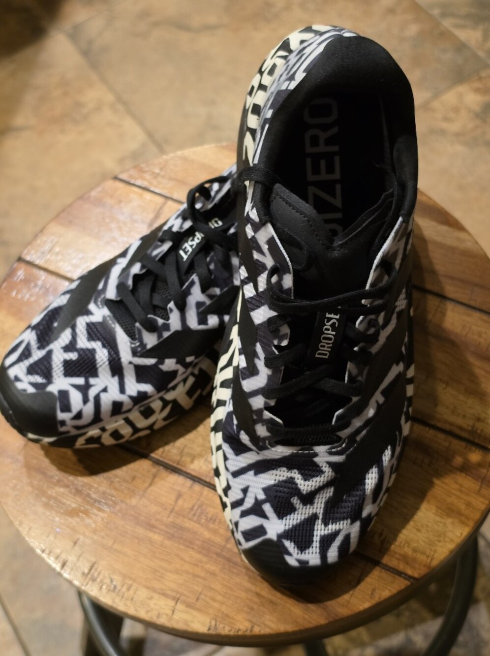 Adidas ADIZERO Dropset Pro Training Shoes black-and-white graphic print pattern